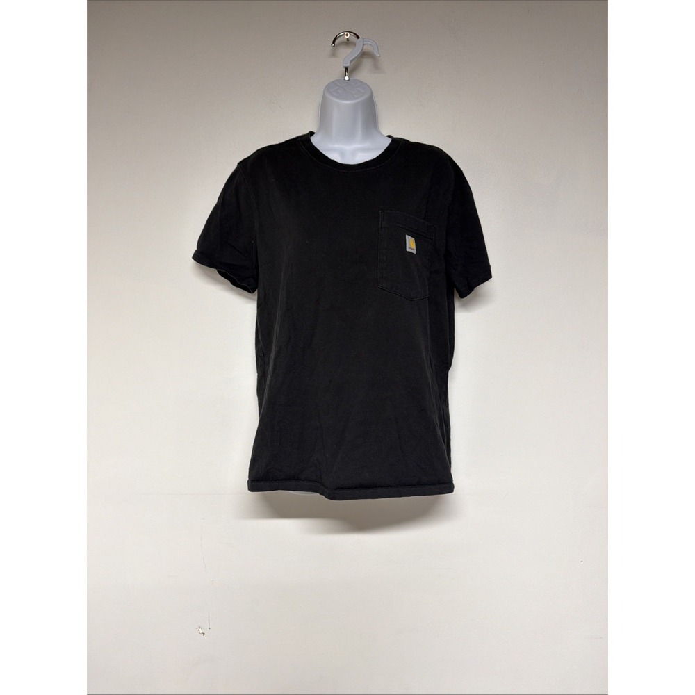 Carhartt Womens Black Loose Fit Pocket T-Shirt Size M (8-10) Short Sleeve Crew